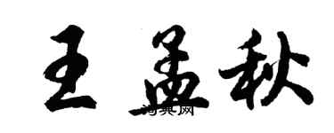 胡問遂王孟秋行書個性簽名怎么寫