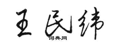 駱恆光王民緯行書個性簽名怎么寫