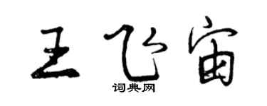 曾慶福王飛宙行書個性簽名怎么寫