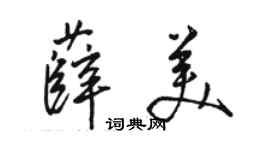 駱恆光薛美行書個性簽名怎么寫