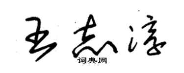 朱錫榮王志淳草書個性簽名怎么寫