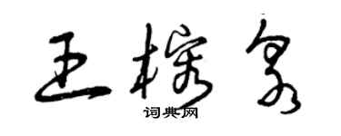 曾慶福王榕泉草書個性簽名怎么寫