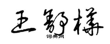 曾慶福王舒樺草書個性簽名怎么寫