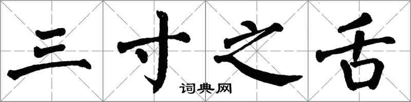 翁闓運三寸之舌楷書怎么寫