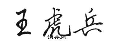 駱恆光王虎兵行書個性簽名怎么寫