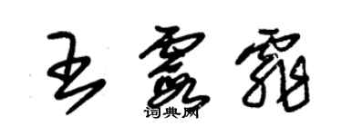 朱錫榮王霞霏草書個性簽名怎么寫