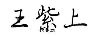 曾慶福王紫上行書個性簽名怎么寫