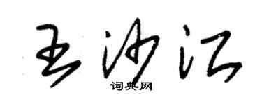 朱錫榮王沙江草書個性簽名怎么寫