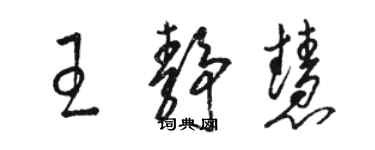 駱恆光王靜慧草書個性簽名怎么寫