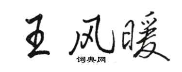 駱恆光王風暖行書個性簽名怎么寫