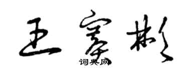 曾慶福王賽彬草書個性簽名怎么寫