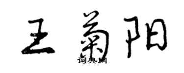 曾慶福王菊陽行書個性簽名怎么寫