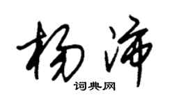 朱錫榮楊沛草書個性簽名怎么寫