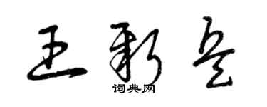 曾慶福王新兵草書個性簽名怎么寫