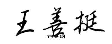 王正良王善挺行書個性簽名怎么寫