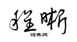 曾慶福程晰草書個性簽名怎么寫