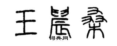 曾慶福王晨桑篆書個性簽名怎么寫