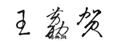 駱恆光王荔賀草書個性簽名怎么寫