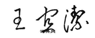 駱恆光王宜潔草書個性簽名怎么寫