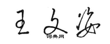 駱恆光王文姿草書個性簽名怎么寫