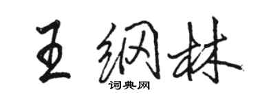 駱恆光王綱林行書個性簽名怎么寫