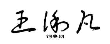 曾慶福王俐凡草書個性簽名怎么寫