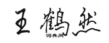 駱恆光王鶴然行書個性簽名怎么寫