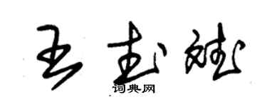 朱錫榮王武斌草書個性簽名怎么寫