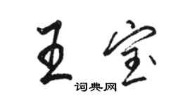 駱恆光王寶行書個性簽名怎么寫