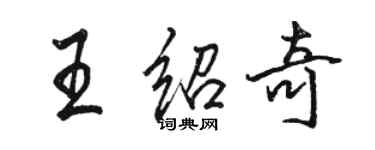 駱恆光王紹奇行書個性簽名怎么寫