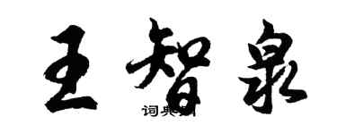 胡問遂王智泉行書個性簽名怎么寫