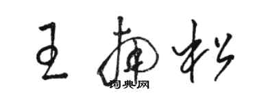 駱恆光王南松草書個性簽名怎么寫