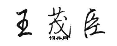 駱恆光王茂臣行書個性簽名怎么寫
