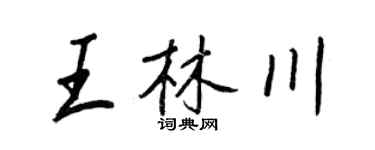 王正良王林川行書個性簽名怎么寫