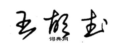 朱錫榮王胡武草書個性簽名怎么寫