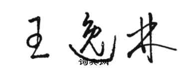 駱恆光王逸林草書個性簽名怎么寫