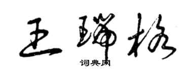 曾慶福王瑞格草書個性簽名怎么寫