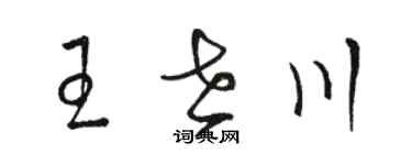 駱恆光王世川草書個性簽名怎么寫