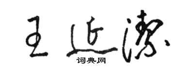 駱恆光王延潔草書個性簽名怎么寫