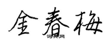 王正良金春梅行書個性簽名怎么寫