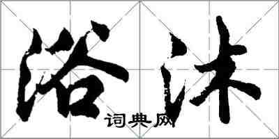 胡問遂浴沐行書怎么寫