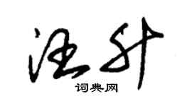 朱錫榮汪升草書個性簽名怎么寫