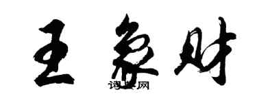 胡問遂王象財行書個性簽名怎么寫