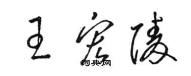 駱恆光王宏陵草書個性簽名怎么寫