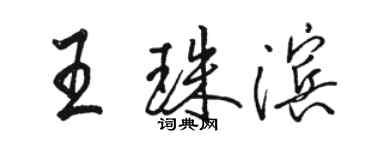 駱恆光王珠濱行書個性簽名怎么寫