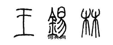 陳墨王錫林篆書個性簽名怎么寫