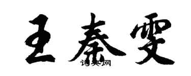 胡問遂王秦雯行書個性簽名怎么寫