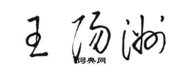 駱恆光王陽洲草書個性簽名怎么寫