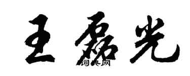 胡問遂王磊光行書個性簽名怎么寫