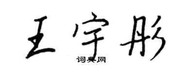 王正良王宇彤行書個性簽名怎么寫
